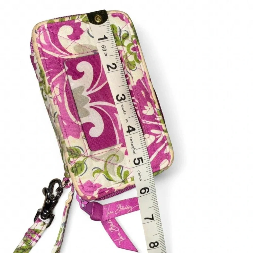 Vera Bradley Pink Green Julep Tulip Wristlet Wallet - Picture 5 of 7
